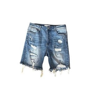 Women’s Risen Jeans Denim Shorts